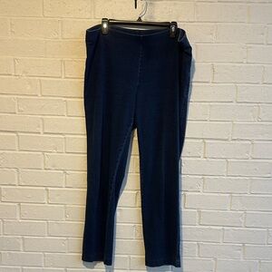 Pure Jill Indigo Slim Leg Women's Pull on Knit Pants - Denim Look - Size Large